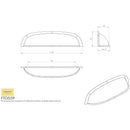 Modern Shaker Cup Pull 96mm - Satin Nickel - FTD559SN - Choice Handles