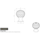 Carlisle Brass - Clear Faceted Knob 40mm - Clear Translucent Brass - FTD670DCTB - Choice Handles