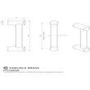 Carlisle Brass - Clear Acrylic Bar Handle 128mm - Acrylic Clear Chrome - FTD685BACC - Choice Handles