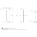 Carlisle Brass - Bar Handle 160mm - Satin Nickel - FTD685CSN - Choice Handles
