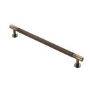 Carlisle Brass - FTD Knurled Pull Handle 224mm c/c - Antique Brass - FTD700EAB - Choice Handles