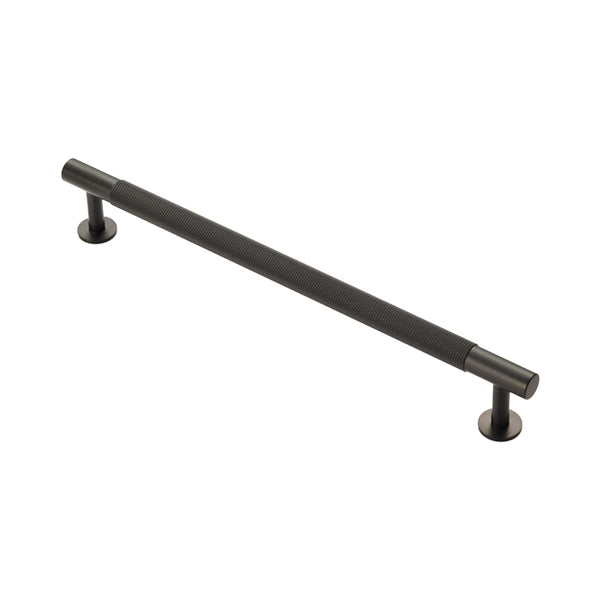 Carlisle Brass - FTD Knurled Pull Handle 224mm c/c - Matt Black - FTD700EMB - Choice Handles