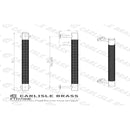Carlisle Brass - FTD Knurled Pull Handle 224mm c/c - Matt Black - FTD700EMB - Choice Handles