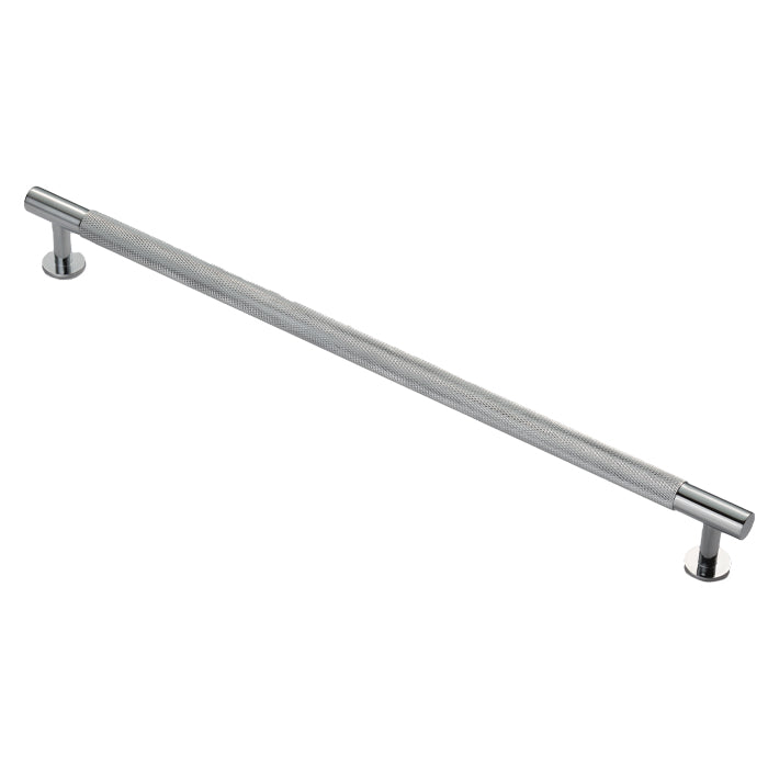 Carlisle Brass - FTD Knurled Pull Handle 320mm c/c - Polished Chrome - FTD700HCP - Choice Handles