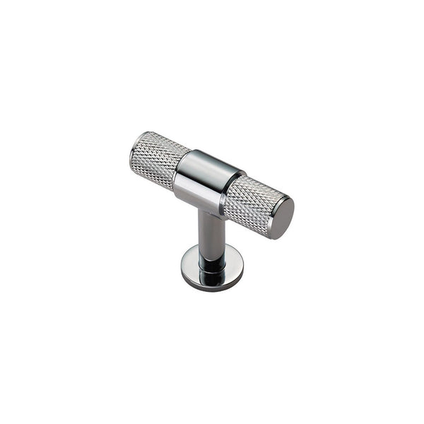 Carlisle Brass - Knurled Cabinet T-Bar Knob - Polished Chrome - FTD701CP - Choice Handles