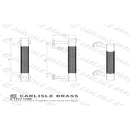 Carlisle Brass - Lines Pull Handle 128mm c/c - Satin Brass - FTD710BSB - Choice Handles