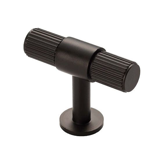 Carlisle Brass - Lines T-bar knob 50mm - Matt Black - FTD711MB - Choice Handles