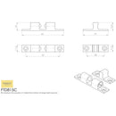 Carlisle Brass - Ftd Double Ball Catch 60 X 11.5mm - Self Colour - FTD815CSCOL - Choice Handles