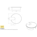 Carlisle Brass - Ftd Cable Tidy 62mm (75 X 23mm) - Satin Nickel - FTD855SN - Choice Handles