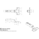 Carlisle Brass - Ftd Full Overlay Soft Close Hinge (C85A6A6F) - Nickel Plate - H4.100.35.10 - Choice Handles