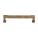 Heritage Brass Cabinet Pull Bauhaus Hammered Design 160mm CTC Antique Brass Finish - HAM0312 160-AT - Choice Handles