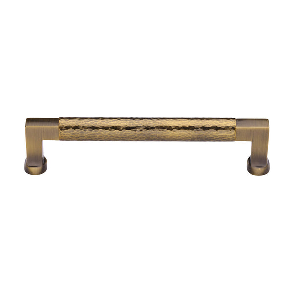 Heritage Brass Cabinet Pull Bauhaus Hammered Design 160mm CTC Antique Brass Finish - HAM0312 160-AT - Choice Handles