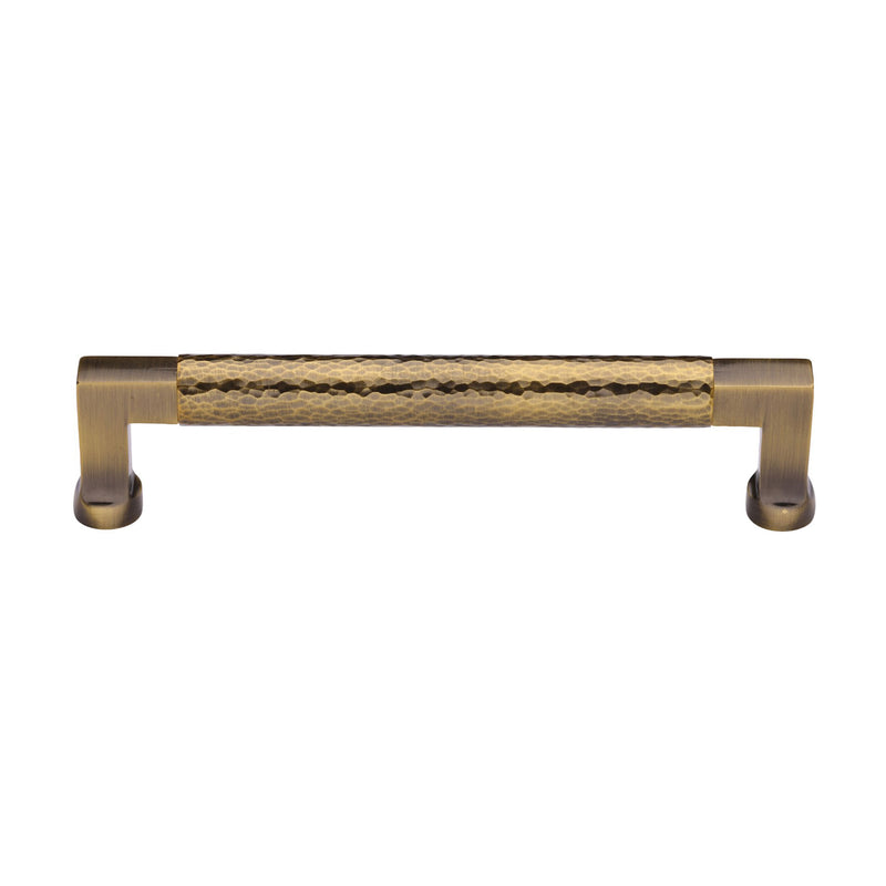 Heritage Brass Cabinet Pull Bauhaus Hammered Design 160mm CTC Antique Brass Finish - HAM0312 160-AT - Choice Handles