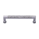 Heritage Brass Cabinet Pull Bauhaus Hammered Design 160mm CTC Polished Chrome Finish - HAM0312 160-PC - Choice Handles