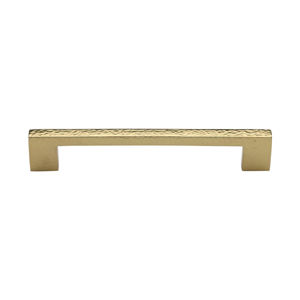 Heritage Brass Cabinet Pull Metro Hammered Design 160mm CTC Polished Brass Finish - HAM0337 160-PB - Choice Handles