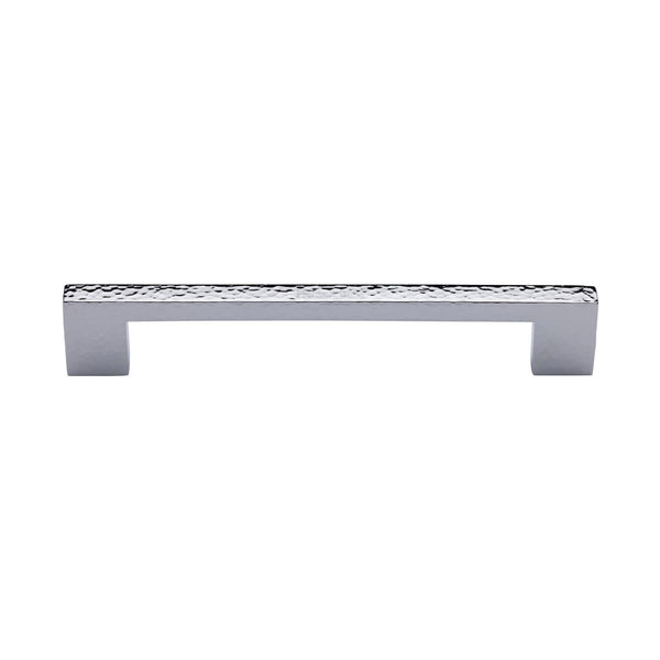 Heritage Brass Cabinet Pull Metro Hammered Design 160mm CTC Polished Chrome Finish - HAM0337 160-PC - Choice Handles