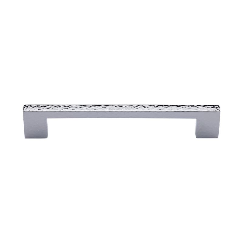 Heritage Brass Cabinet Pull Metro Hammered Design 160mm CTC Polished Chrome Finish - HAM0337 160-PC - Choice Handles