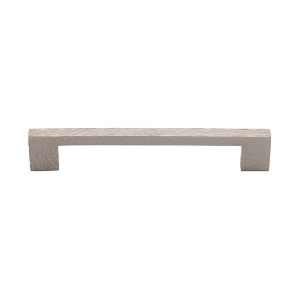 Heritage Brass Cabinet Pull Metro Hammered Design 160mm CTC Satin Nickel Finish - HAM0337 160-SN - Choice Handles