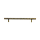 Heritage Brass Cabinet Pull T-Bar Hammered Design 160mm CTC Antique Brass Finish - HAM0361 160-AT - Choice Handles