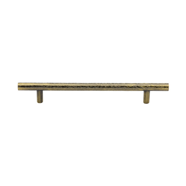 Heritage Brass Cabinet Pull T-Bar Hammered Design 160mm CTC Antique Brass Finish - HAM0361 160-AT - Choice Handles