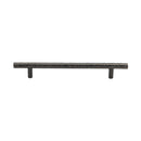Heritage Brass Cabinet Pull T-Bar Hammered Design 160mm CTC Matt Bronze Finish - HAM0361 160-MB - Choice Handles