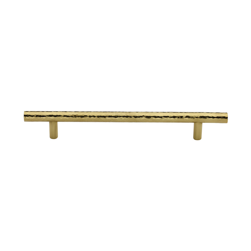 Heritage Brass Cabinet Pull T-Bar Hammered Design 160mm CTC Polished Brass Finish - HAM0361 160-PB - Choice Handles
