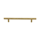 Heritage Brass Cabinet Pull T-Bar Hammered Design 160mm CTC Satin Brass Finish - HAM0361 160-SB - Choice Handles