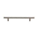 Heritage Brass Cabinet Pull T-Bar Hammered Design 160mm CTC Satin Nickel Finish - HAM0361 160-SN - Choice Handles