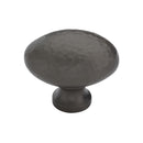 Heritage Brass Cabinet Knob Victorian Oval Hammered Design 38mm Matt Bronze finish - HAM114 38-MB - Choice Handles