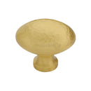 Heritage Brass Cabinet Knob Victorian Oval Hammered Design 38mm Satin Brass finish - HAM114 38-SB - Choice Handles