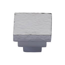Heritage Brass Cabinet Knob Square Stepped Hammered Design 32mm Polished Chrome finish
 - HAM3672 32-PC - Choice Handles