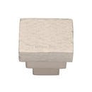 Heritage Brass Cabinet Knob Square Stepped Hammered Design 32mm Satin Nickel finish
 - HAM3672 32-SN - Choice Handles