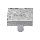 Heritage Brass Cabinet Knob Hammered Square Design 38mm Satin Chrome finish - HAM3685 38-SC