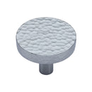 Heritage Brass Hammered Disc Cabinet Knob 38mm Polished Chrome finish
 - HAM3880 38-PC