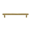 Heritage Brass Cabinet Pull Partial Hammered Design 152mm CTC Satin Brass finish - HAM4461 160-SB