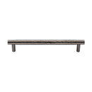 Heritage Brass Cabinet Pull Partial Hammered Design 152mm CTC Satin Nickel finish - HAM4461 160-SN