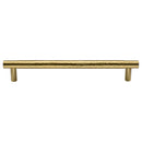 Heritage Brass Cabinet Pull Partial Hammered Design 256mm CTC Satin Brass finish - HAM4461 256-SB