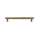 Heritage Brass Cabinet Pull Partial Hammered Design 101mm CTC Polished Brass finish - HAM4461 96-PB