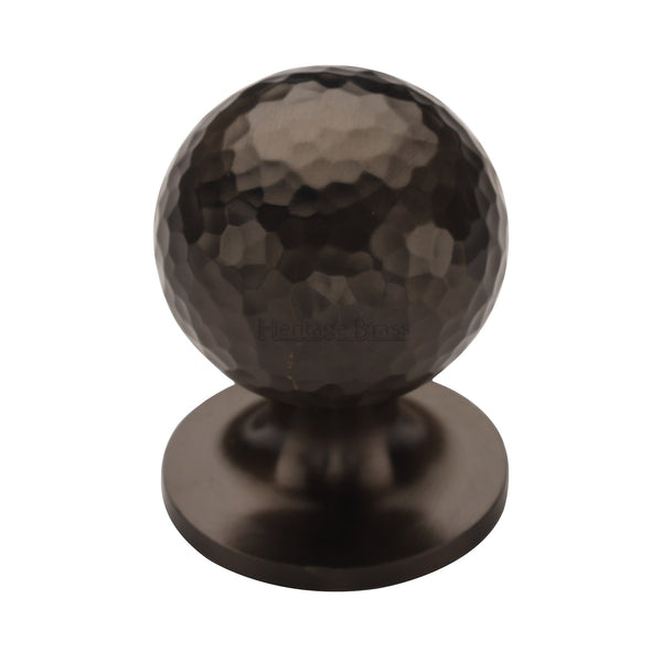 Heritage Brass Cabinet Knob Ball Hammered Design 32mm Matt Bronze finish - HAM8321 32-MB - Choice Handles
