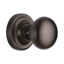 Heritage Brass Mortice Knob on Rose Hampstead Design Matt Bronze finish - HAM8361-MB - Choice Handles