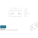 Eurospec - Handrail Bracket Saddle 50mm - Satin Stainless Steel - HBS1050SSS - Choice Handles