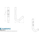 Eurospec - Coat Hook - Satin Stainless Steel - HCH1011SSS - Choice Handles