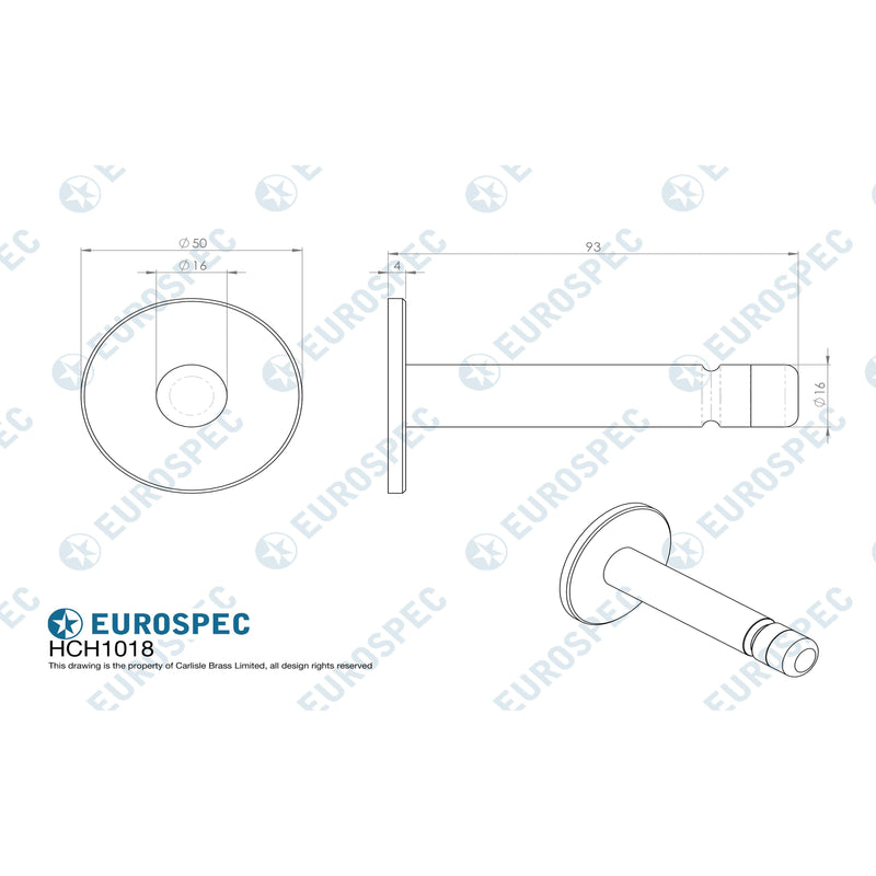 Eurospec - Coat Hook - Antique Brass - HCH1018AB