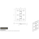 Carlisle Brass - 76mm Double Steel Washered Brass Butt Hinge - Satin Brass - HDSW20 - (Pair) - Choice Handles