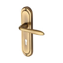 Heritage Brass Door Handle Lever Lock Henley Design Antique finish - HEN1200-AT - Choice Handles
