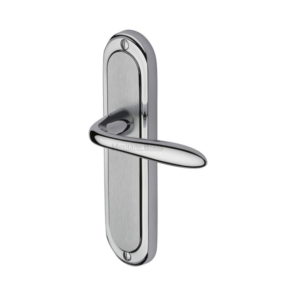 Heritage Brass Door Handle Lever Latch Henley Design Apollo finish - HEN1210-AP - Choice Handles