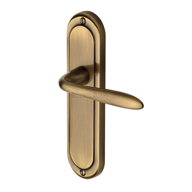 Heritage Brass Door Handle Lever Latch Henley Design Antique finish - HEN1210-AT - Choice Handles