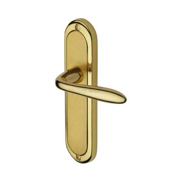 Heritage Brass Door Handle Lever Latch Henley Design Mayfair finish - HEN1210-MF - Choice Handles