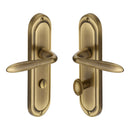 Heritage Brass Door Handle for Bathroom Henley Design Antique finish - HEN1230-AT - Choice Handles