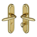 Heritage Brass Door Handle for Bathroom Henley Design Mayfair finish - HEN1230-MF - Choice Handles